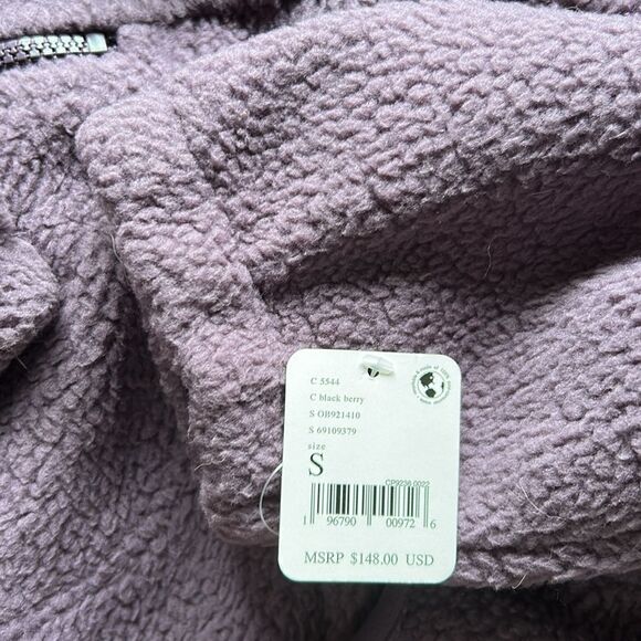 Free People Fleece Jacket Size Small NWT color purple - Picture 8 of 8